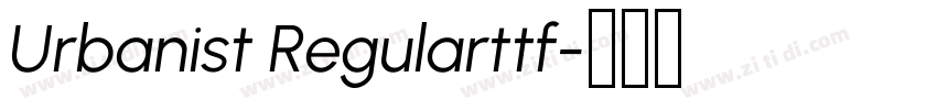 Urbanist Regularttf字体转换